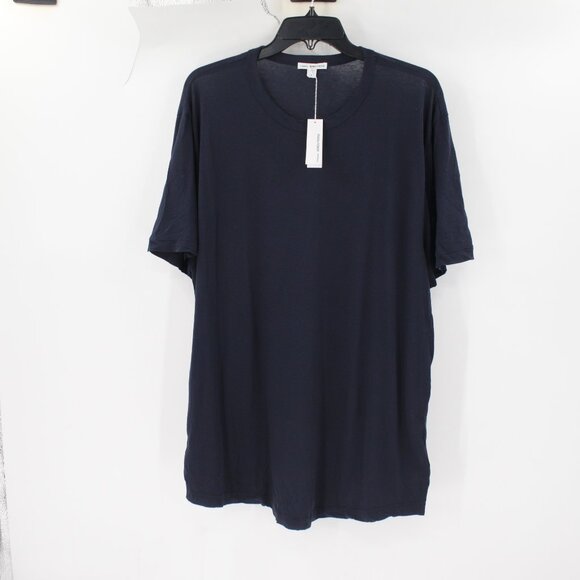 NWT James Perse Shirt Mens 4 clear jersey crew Cotton Short Sleeve Crewneck navy - Picture 1 of 12